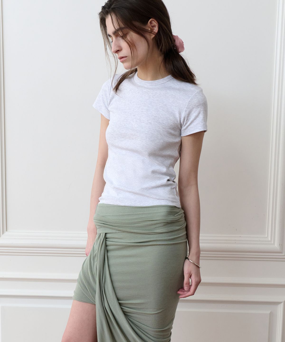 더포르타(THEPORTA) ESSENTIAL LOGO TEE, MELANGE