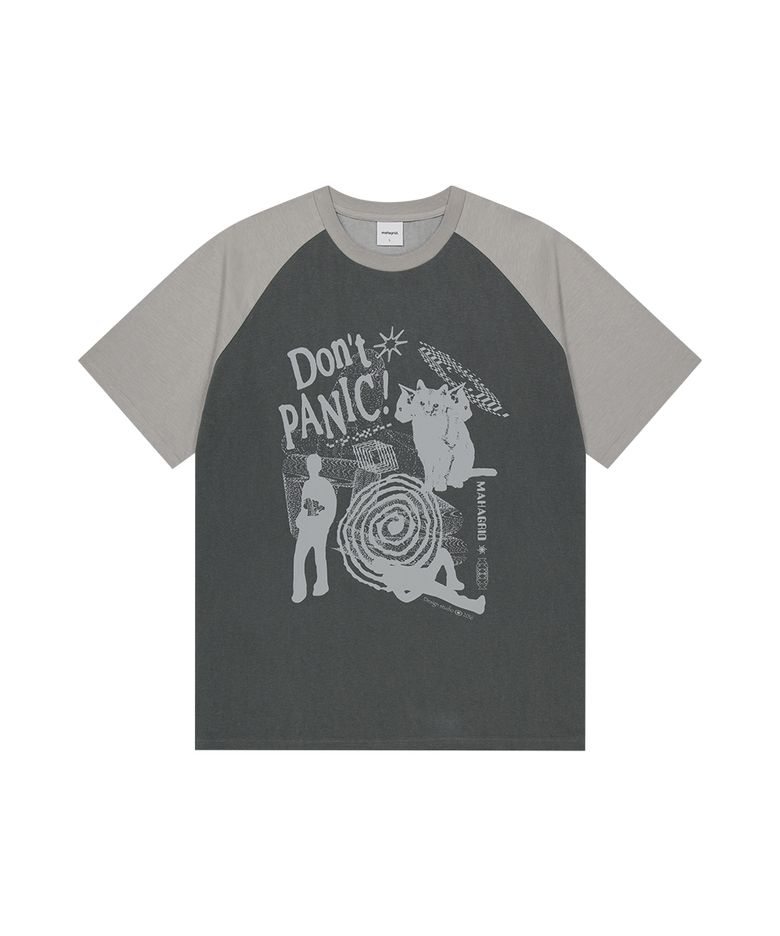 DON’T PANIC PIGMENT RAGLAN TEE BLACK(MG2GMMT535A)