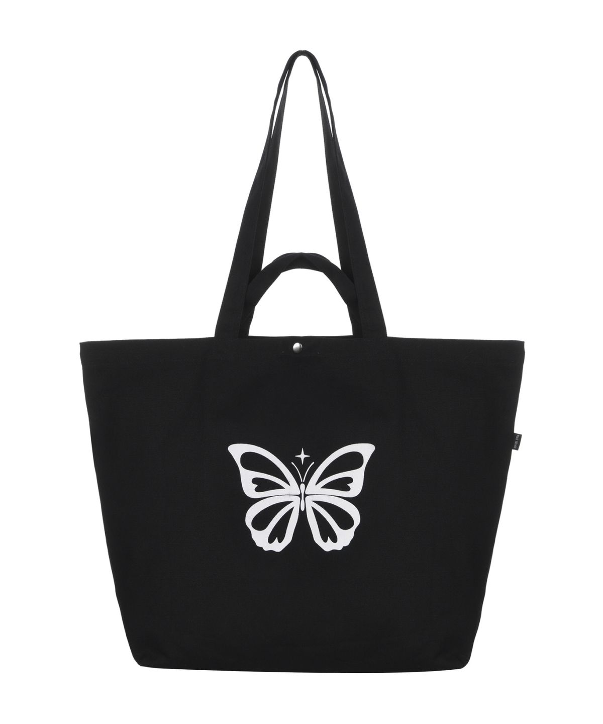 닉앤니콜(NICK&NICOLE) BUTTERFLY GRAPHIC CANVAS BAG_BLACK