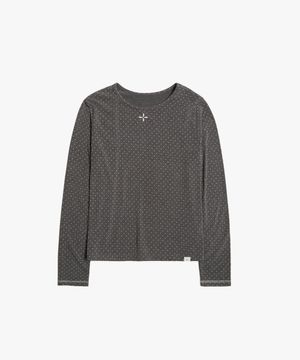 시그니처 도트 롱슬리브 티_Gray : RADIANT165