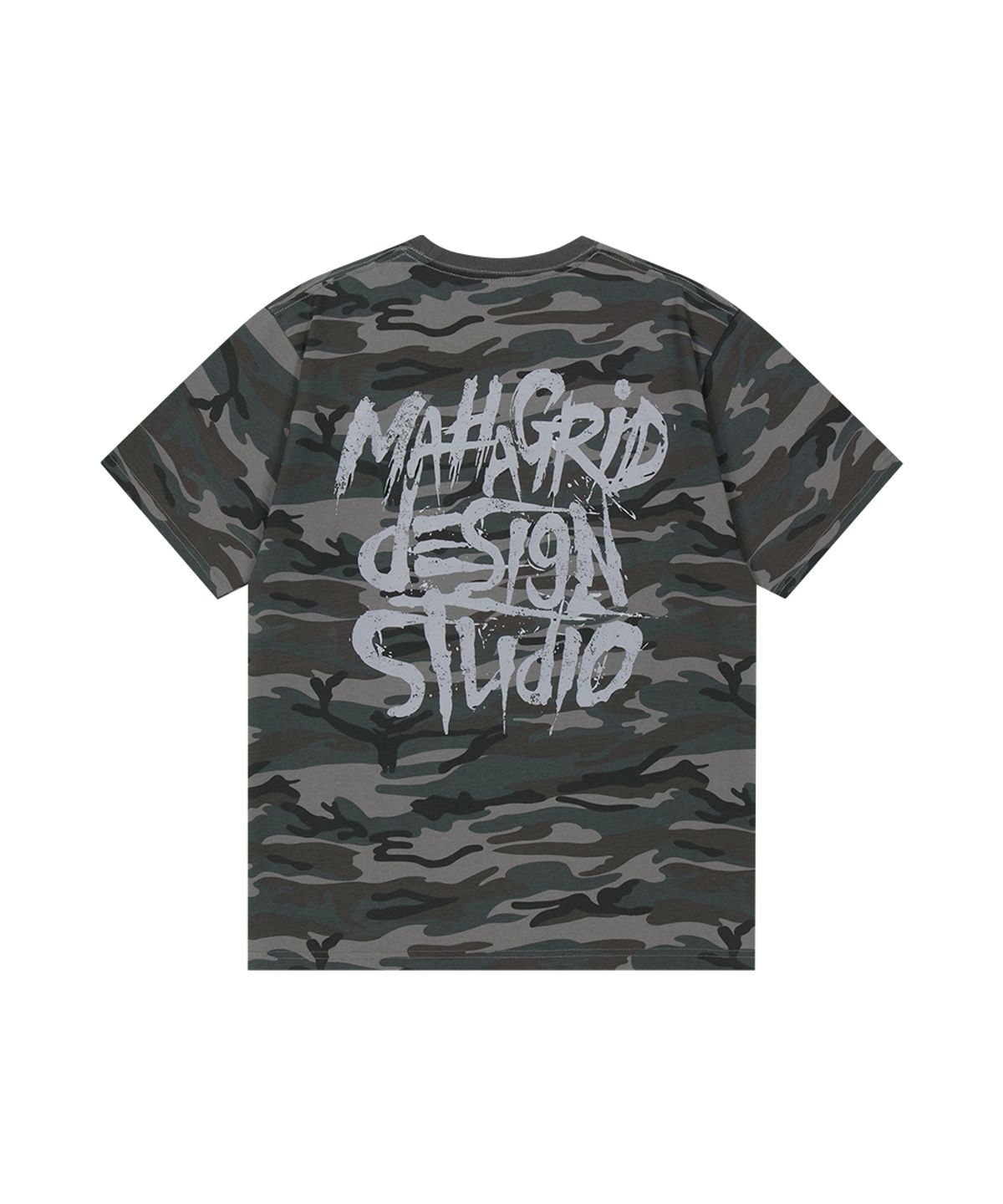 마하그리드(MAHAGRID) CAMO PATTERN SLASH LOGO TEE CHARCOAL(MG2GMMT527A)