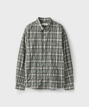 EDITOR CHECK SHIRT [MOSS GREEN]