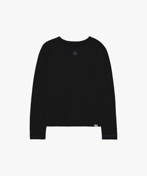 시그니처 도트 롱슬리브 티_Black : RADIANT166