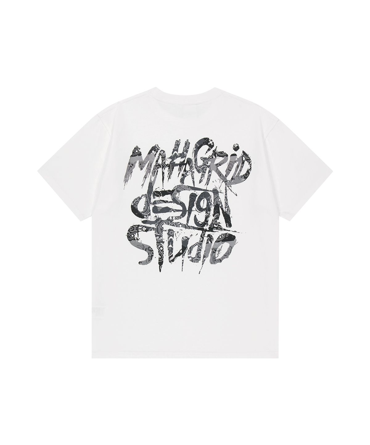 마하그리드(MAHAGRID) PAISLEY SLASH LOGO TEE WHITE(MG2GMMT523A)