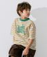 KIDS STRIPE TAG TEE - YELLOW