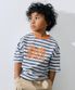 KIDS STRIPE TAG TEE - NAVY