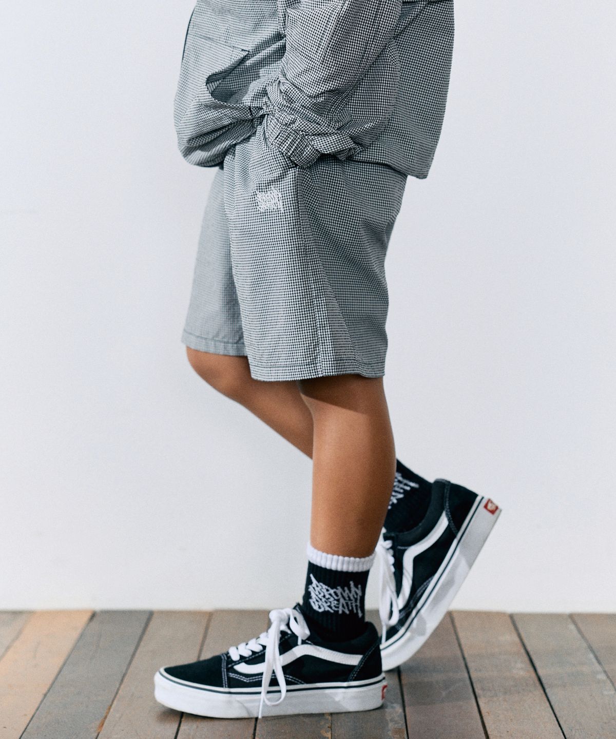 브라운브레스 키즈(BROWNBREATH KIDS) KIDS SEERSUCKER SHORTS - BLACK
