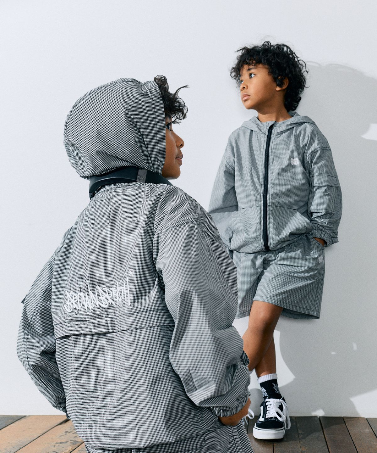 브라운브레스 키즈(BROWNBREATH KIDS) KIDS SEERSUCKER WINDBREAKER SETUP