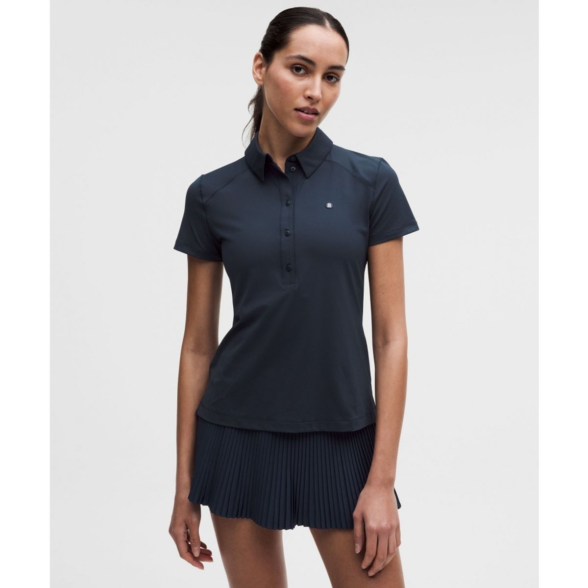 룰루레몬(LULULEMON) 퀵 드라이 숏슬리브 폴로 셔츠 스트레이트 헴 *로고  TRNV