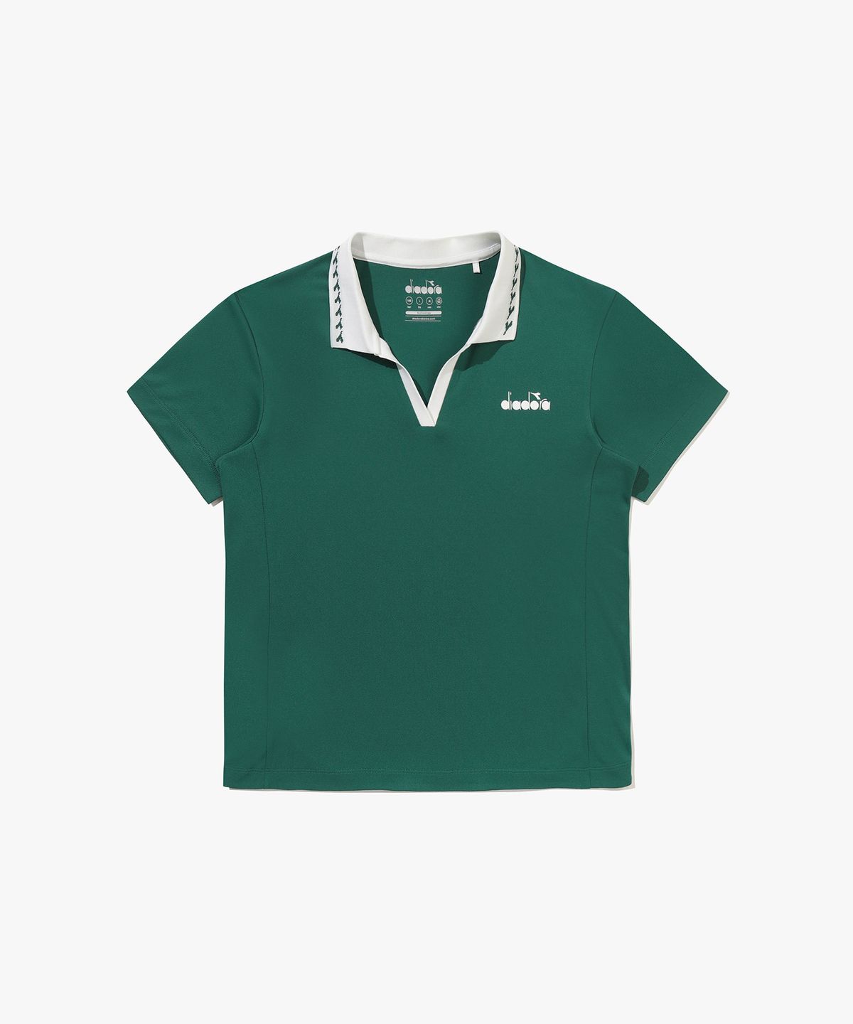 디아도라(diadora) 클래식 테니스 PK 카라 반팔 티셔츠 우먼 GREEN