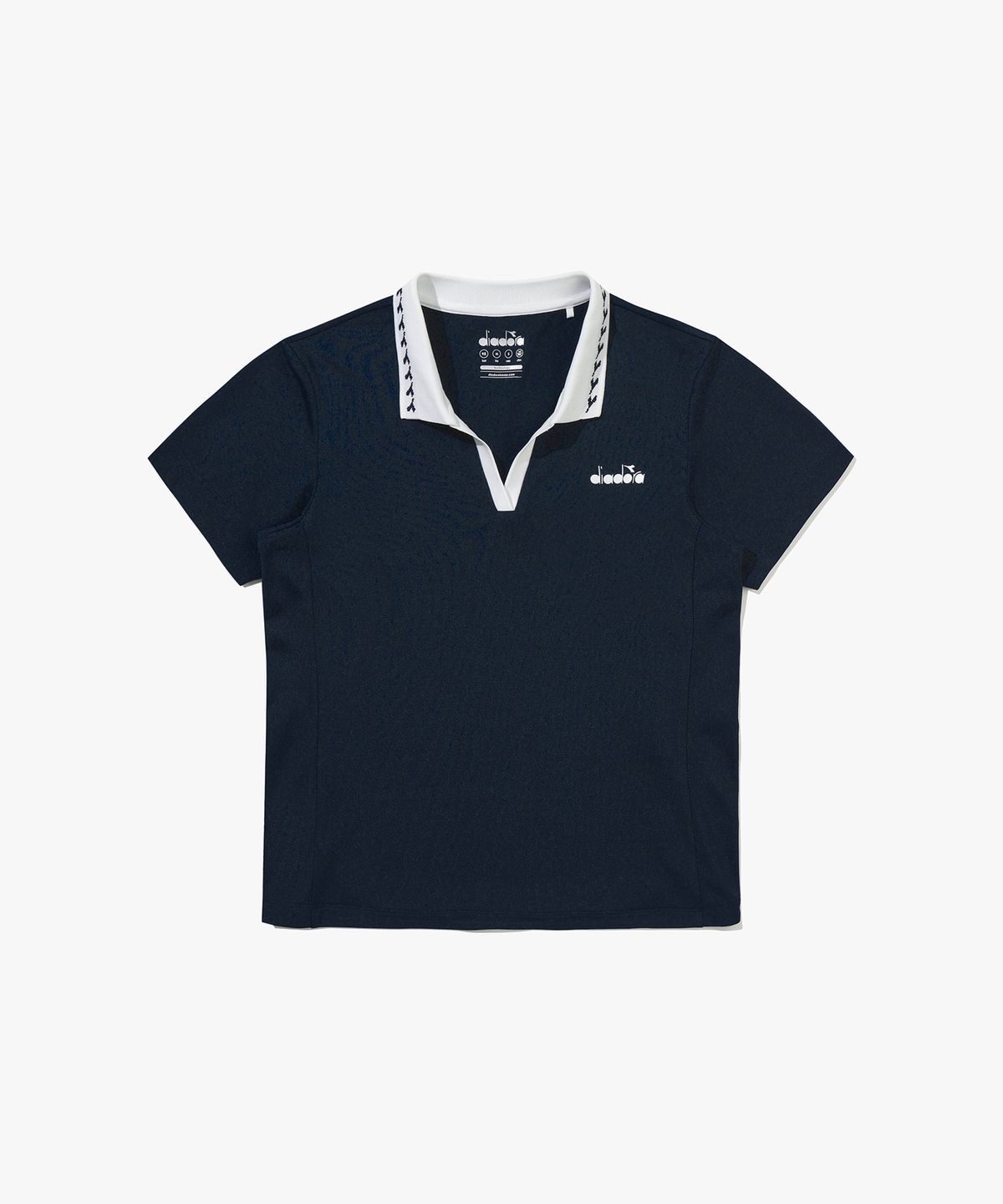 디아도라(diadora) 클래식 테니스 PK 카라 반팔 티셔츠 우먼 NAVY