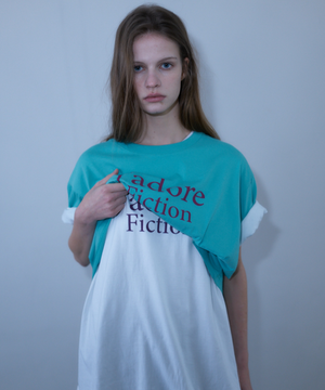 L23 FICTION OVERFIT T-SHIRT(MINT)