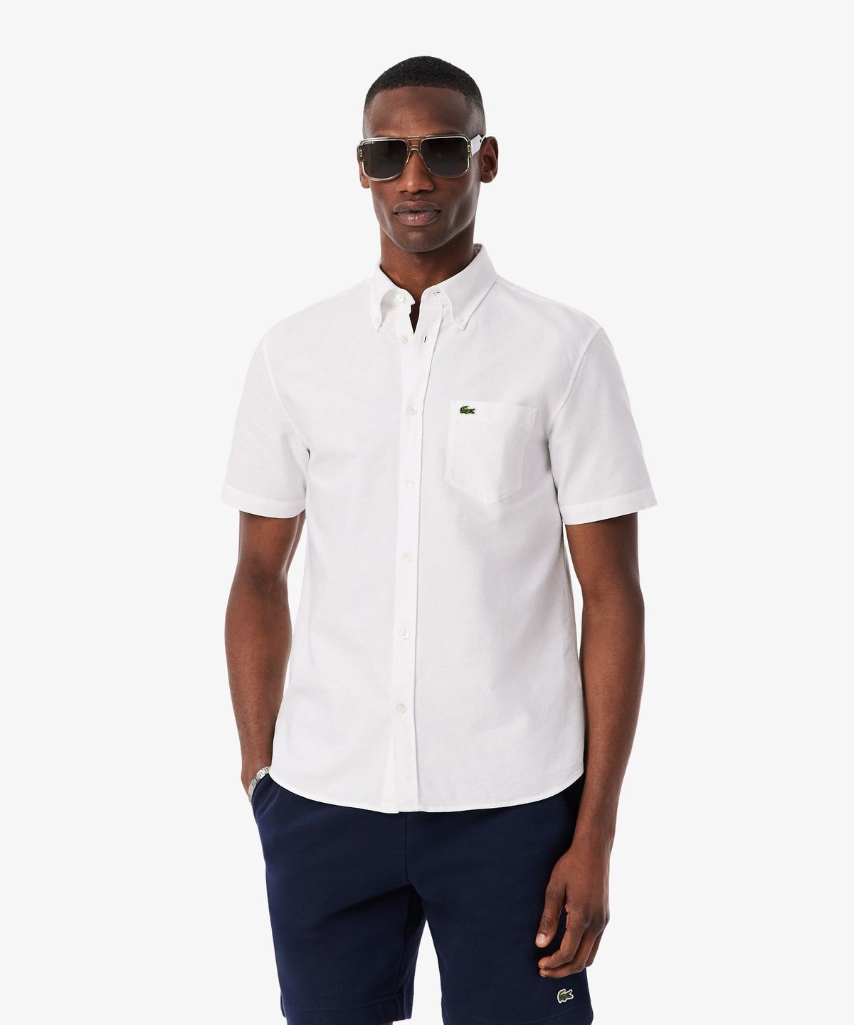 라코스테(LACOSTE) 남성 반팔 옥스포드 셔츠 CH1917-56G 001