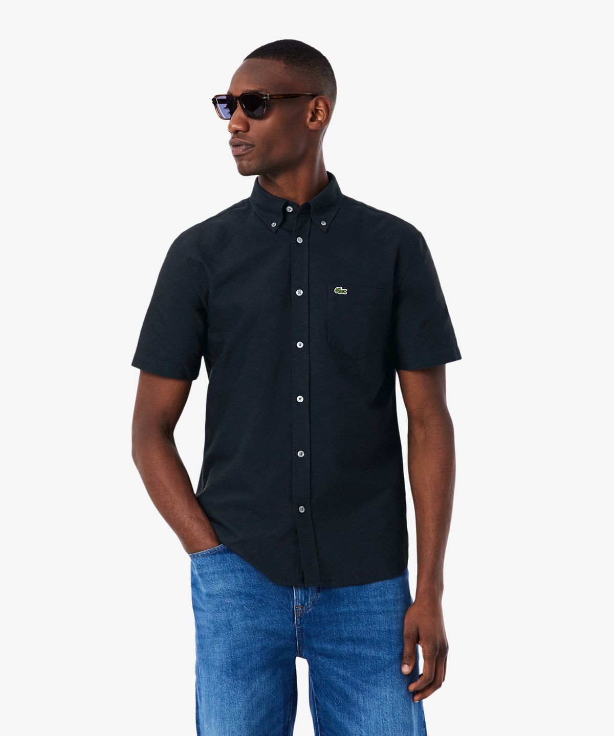 라코스테(LACOSTE) 남성 반팔 옥스포드 셔츠 CH1917-56G F2W
