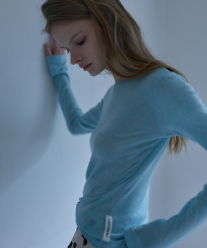 L23 SLIM TENCEL T-SHIRT(BLUE)