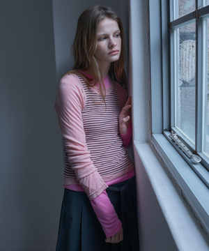 L23 STRIPE LAYERED SET(PINK)