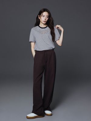 여성 쿨테리 원턱 와이드 스웨트 팬츠_PHG2PT2329