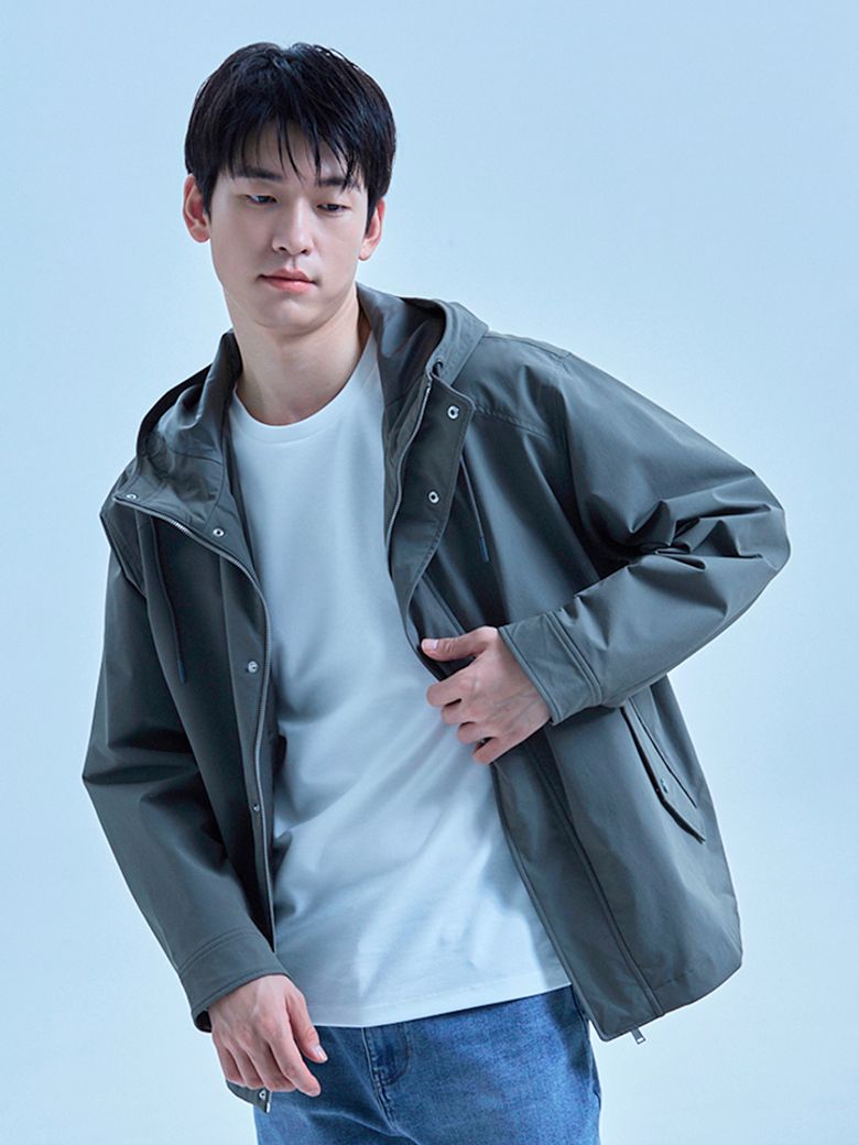 남성 나일론 스판 후드 야상_PHG2JP1339
