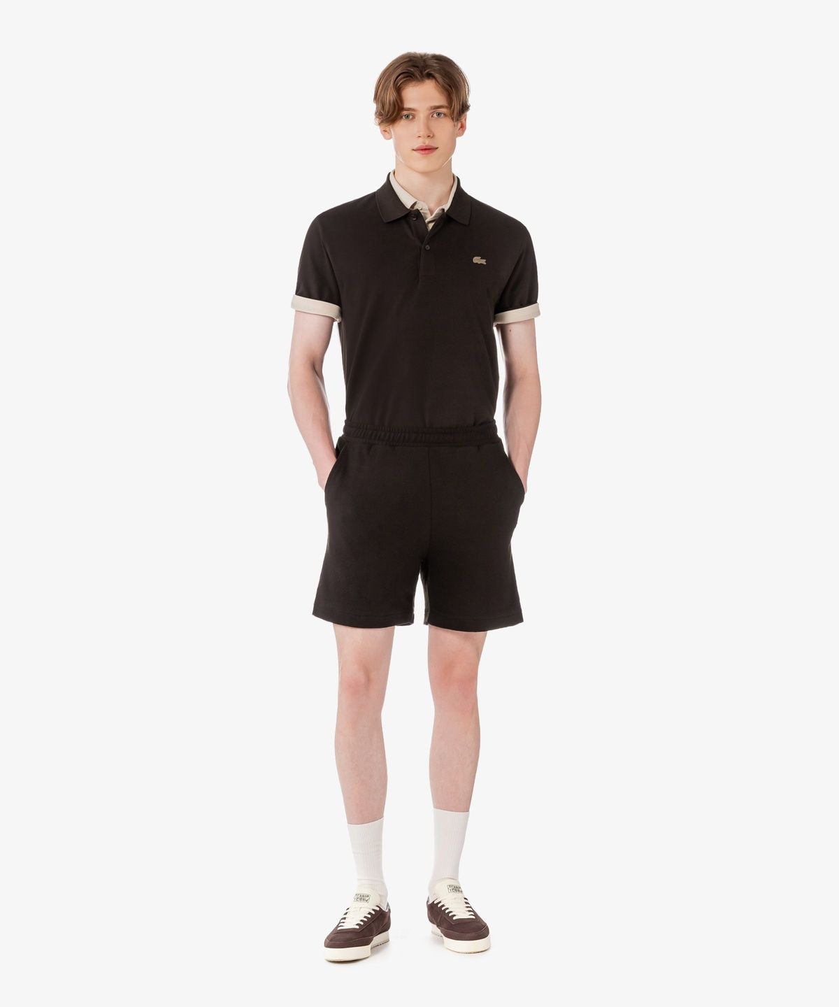 라코스테(LACOSTE) 남성 조직감 쇼츠 GH1973-56G 3LA