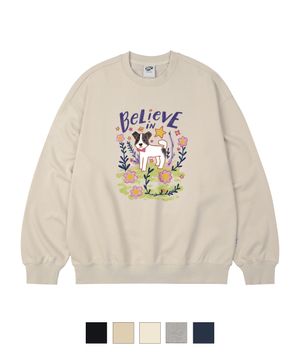 플라워 가든 퍼피 오버핏 맨투맨_5 COL