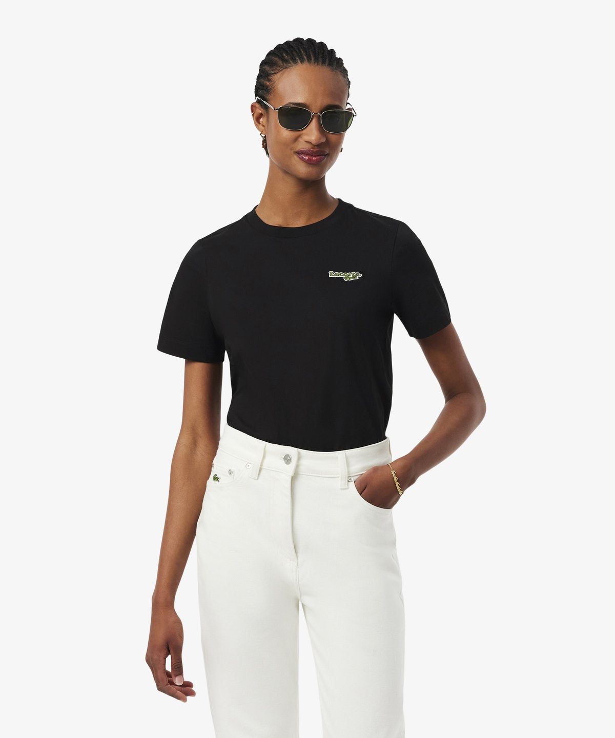라코스테(LACOSTE) 여성 소프트브랜딩 반팔 티셔츠 TF5058-56G 031