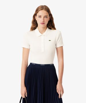 여성 슬림핏 립조직 폴로 셔츠 DF5377-56G 70V