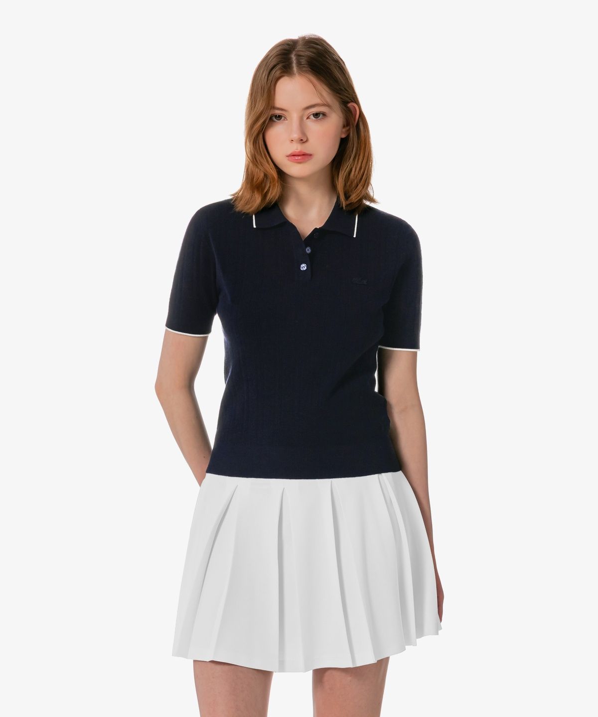 라코스테(LACOSTE) 여성 포인텔 스웨터 폴로 셔츠 PF413E-56G 166