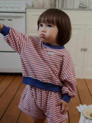 NATURAL STRIPE SWEATSHIRT_PINK