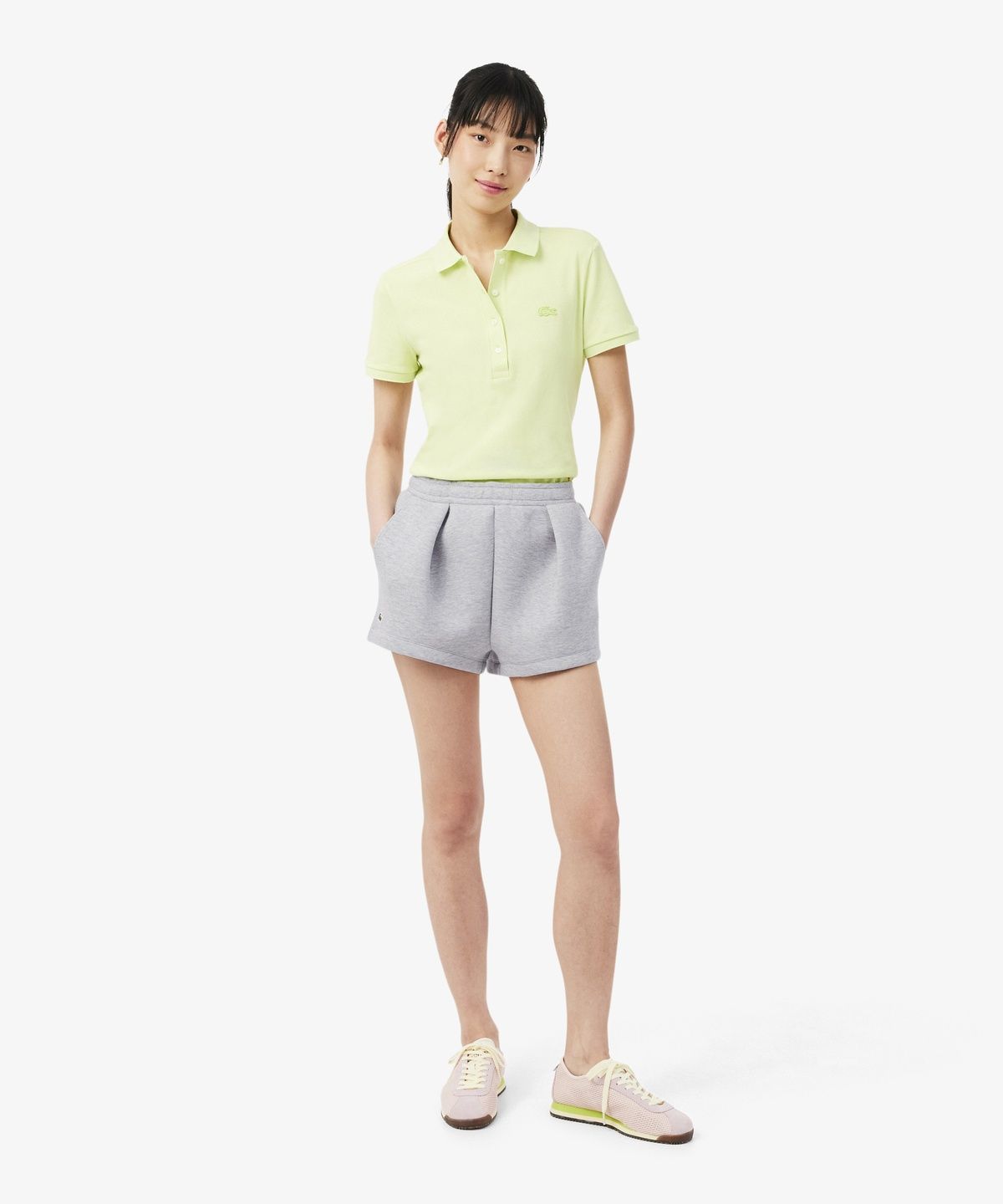 라코스테(LACOSTE) 여성 더블페이스 쇼츠 GF9838-56G CCA