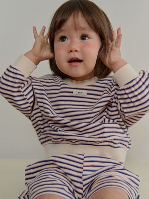 NATURAL STRIPE SWEATSHIRT_NAVY