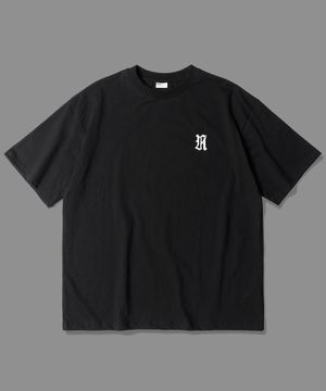 고딕 심볼 오버핏 반팔티셔츠 블랙 MMST6940