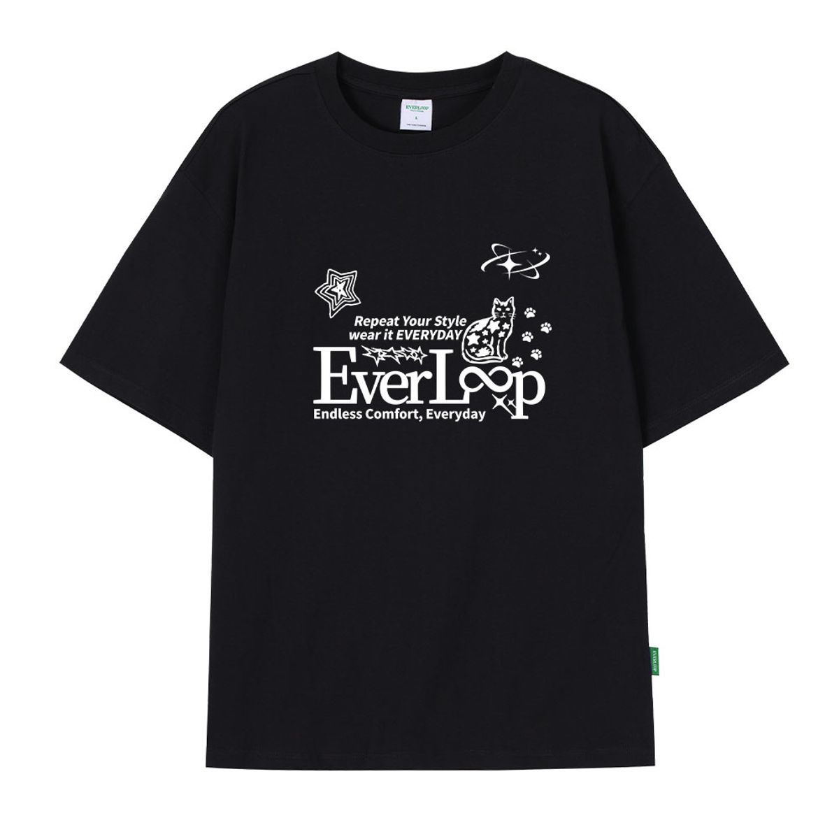 에버루프(EVERLOOP) 고양이발자국 반팔티 EL