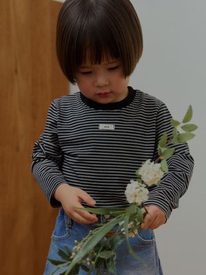 BASIC STRIPE TEE_BLACK