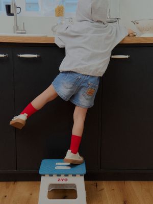 STRETCH DENIM SHORTS_BLUE