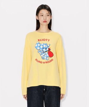 여성 갓츠 겐조 카툰 롱 슬리브 티셔츠_K265AWTC08YEX