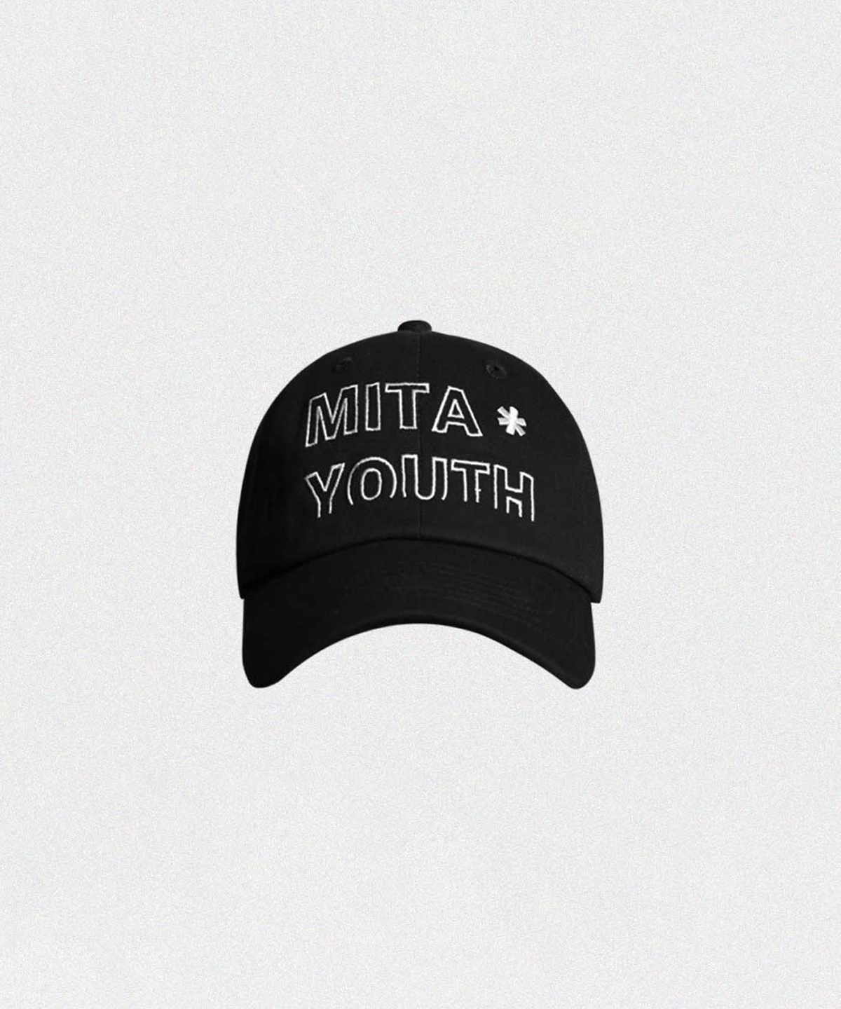 미타유스(MITA YOUTH) 레터링 워시드 볼캡 [BLACK]