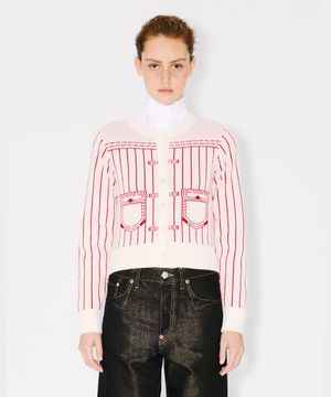 여성 RWS 겐조 트롱프뢰유 가디건_K265AWG101WHX