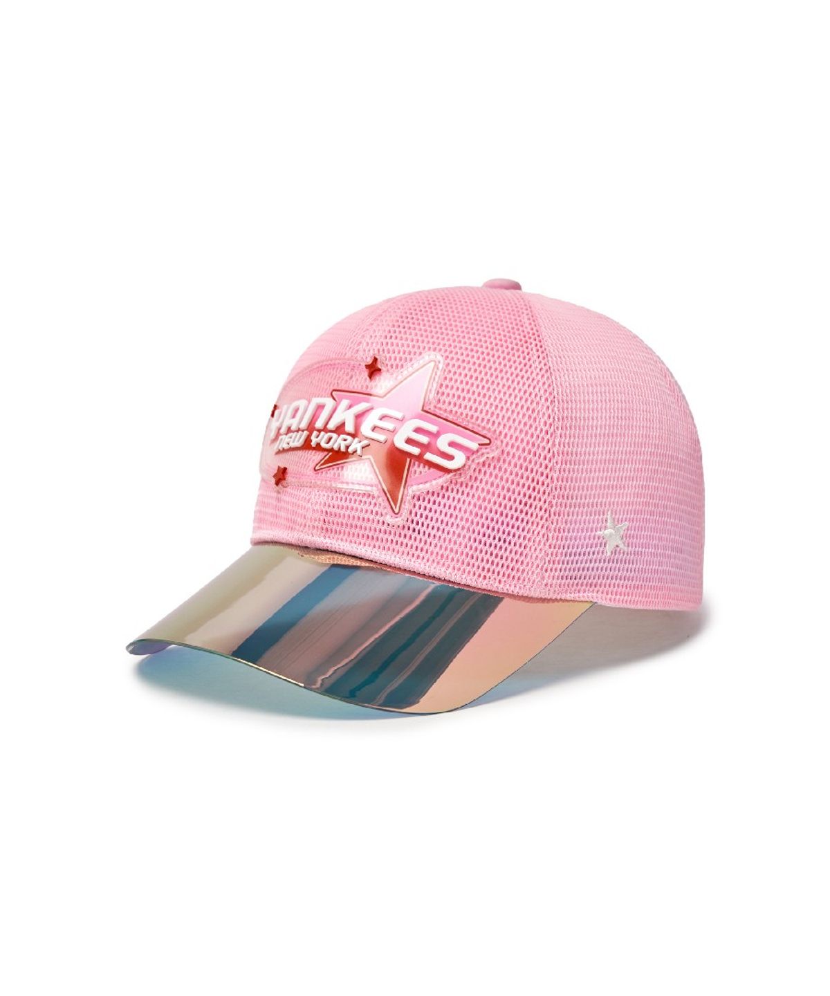 엠엘비 키즈(MLB KIDS) 미러 챙배색 올메쉬 볼캡 NY (Pink)