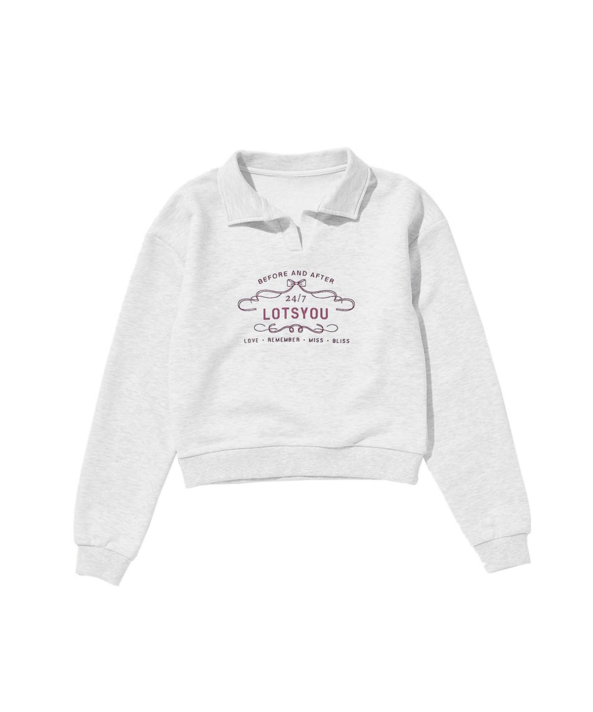 라츠유(LOTSYOU) LOTSYOU_Classic Polo Sweat Shirt Gray