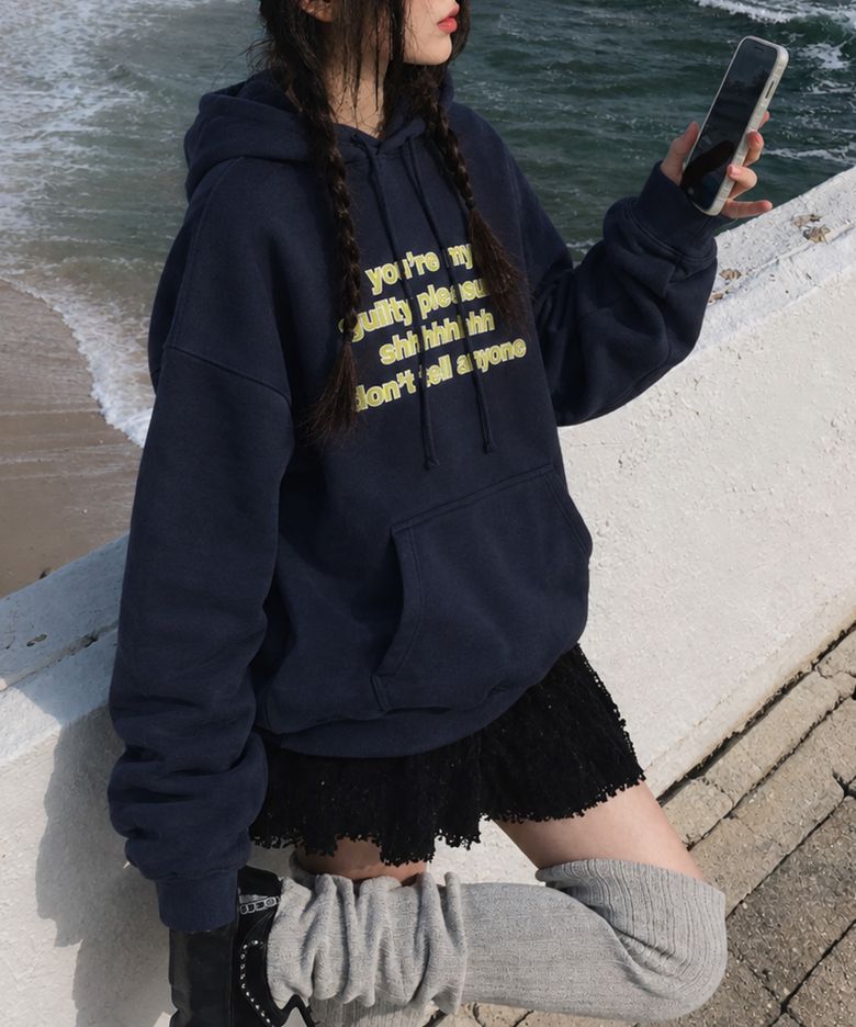 Dont tell anyone Hoodie Navy