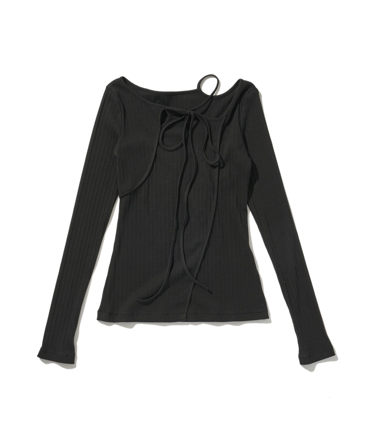 라츠유(LOTSYOU) LOTSYOU_Kate Moss String top Black