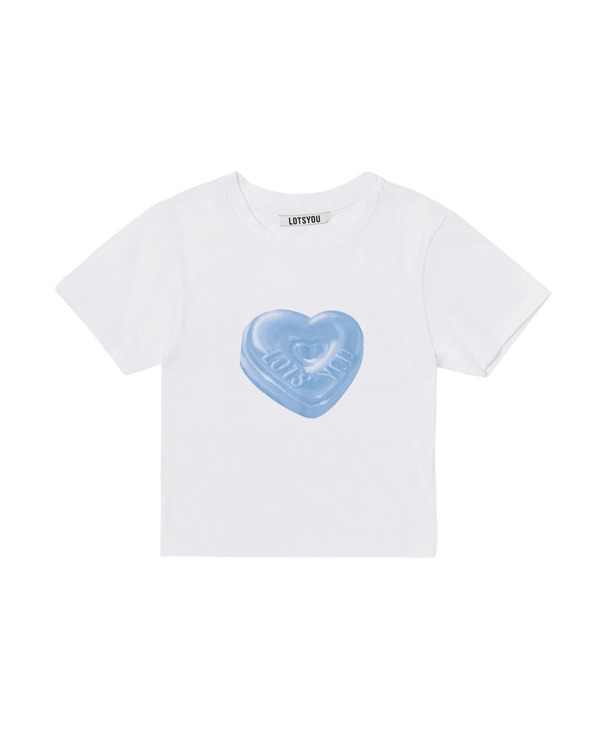 라츠유(LOTSYOU) LOTSYOU_THE FRIEND HEART CANDY Tee Blue