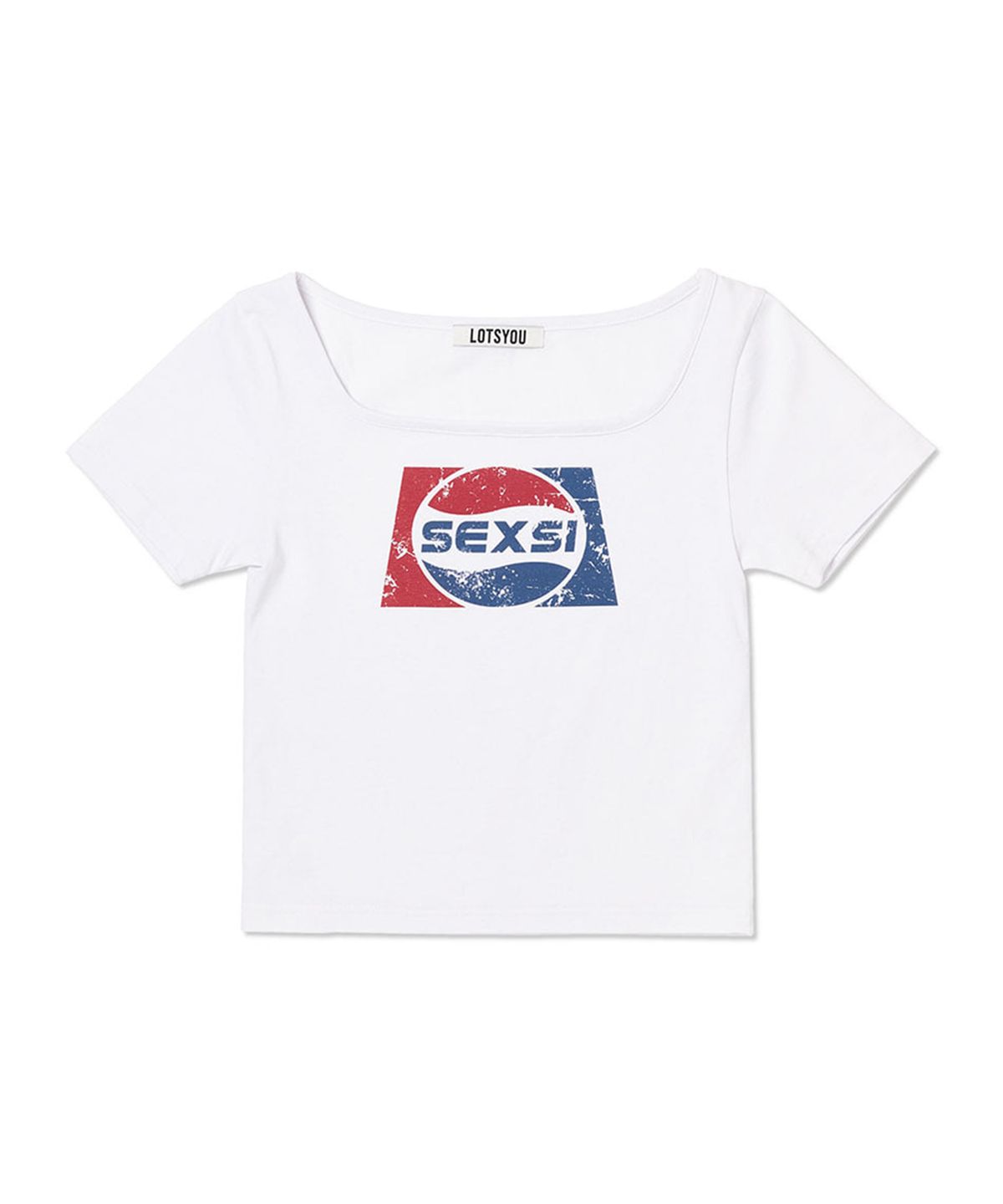 라츠유(LOTSYOU) LOTSYOU_SEXSI Tee White
