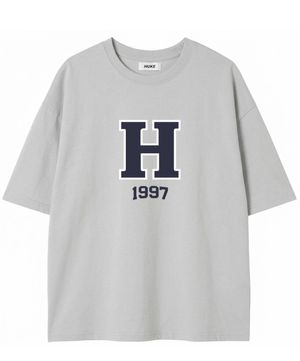 H 로고 반팔 티셔츠 (연그레이)
