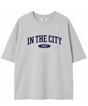 시티 반팔 티셔츠 (연그레이)