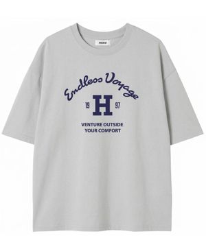 H 미들로고 반팔 티셔츠 (연그레이)