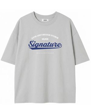 시그니쳐 반팔 티셔츠 (연그레이)