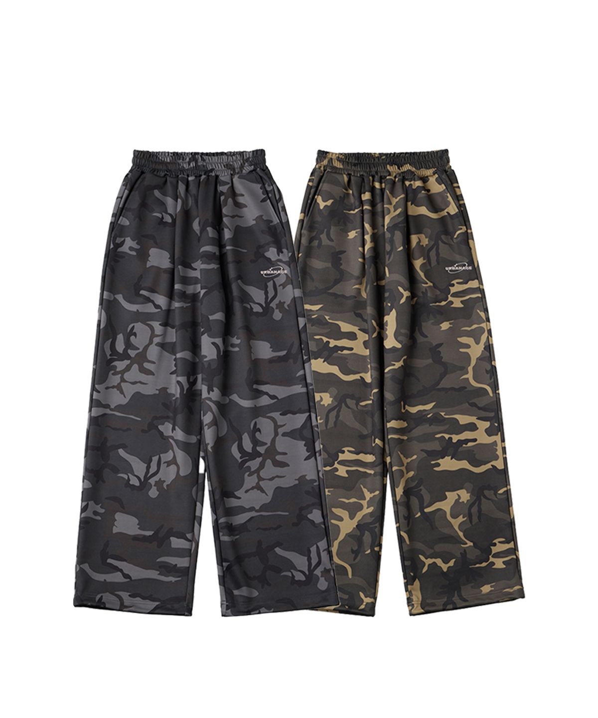 어반에이지(URBANAGE) [2PACK] 카모 원턱 와이드 스웨트 팬츠_2color