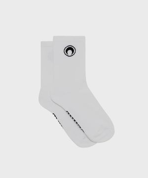 (U) 문 로고 니트 앵클 삭스 화이트 MOON LOGO KNIT ANKLE SOCKS WH10 WHITE