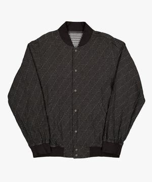 다이아몬드 베이스볼 자켓 (다크 브라운 / 블랙)